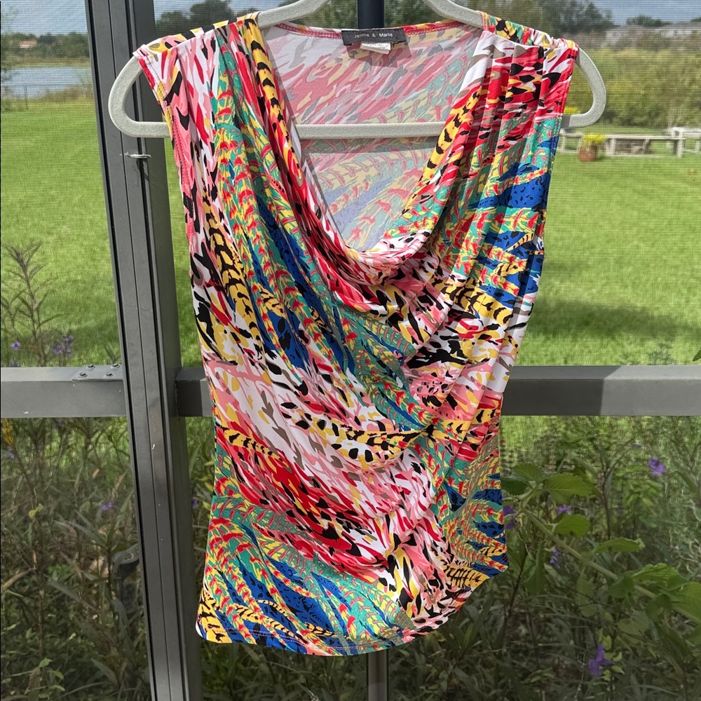 Women's Fall small cowl neck sleeveless blouse top